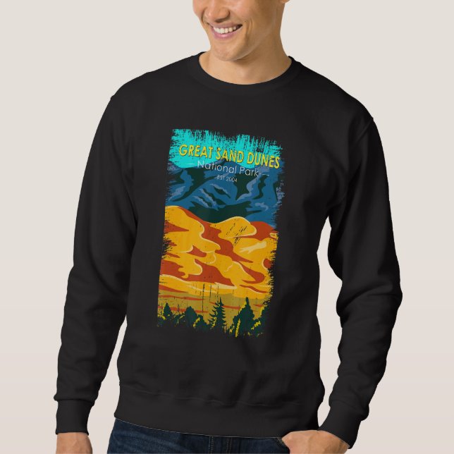 Great Sand Dunes National Park Vintage Distressed Sweatshirt (Front)