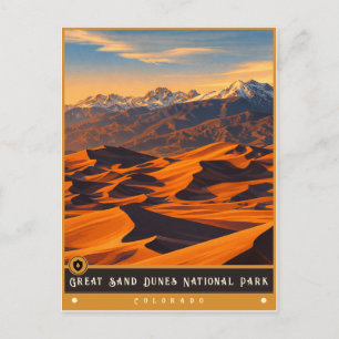 Great Sand Dunes National Park Vintage Postcard
