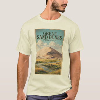 Great Sand Dunes National Park Vintage Poster T-Shirt