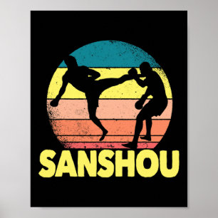 Great Sanshou Design Chinese Kickboxing Martial Ar Poster