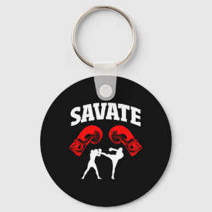 Great Savate Boxing Design Kick Mma Kickboxing Key Ring
