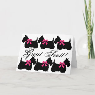 "Great Scott !", Scottish Terrier blank card