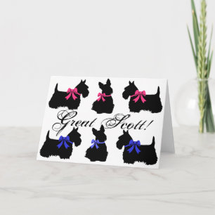 "Great Scott !", Scottish Terrier blank card 2