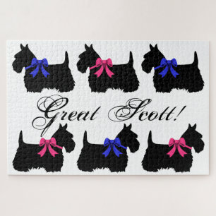"Great Scott !", Scottish Terrier dog/Scotland dog Jigsaw Puzzle