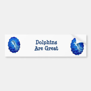 Great Sea Animals Dolphins Bumper Sticker