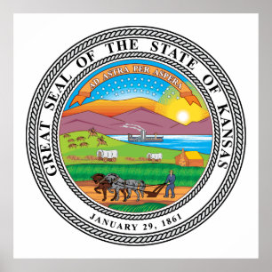 Great seal of the state of Kansas Poster