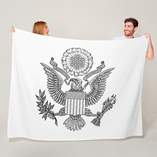 Great Seal of the United States of America (USA) Fleece Blanket (In Situ)