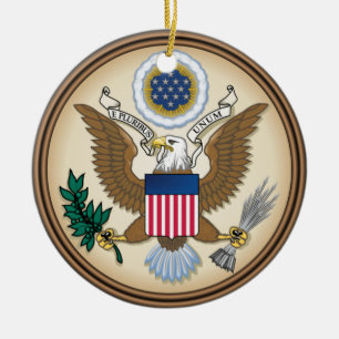 Great Seal of the United States (original) Ceramic Tree Decoration