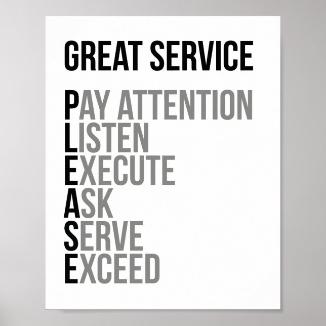 Great Service Please Poster (Front)