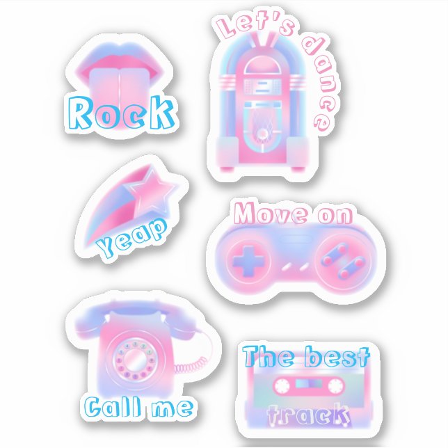 Great set of pink music retro (Front)