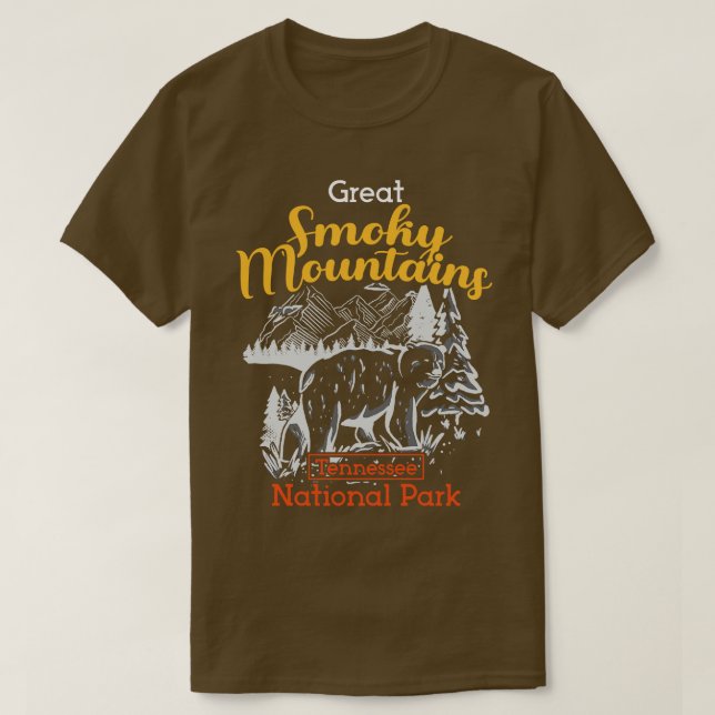 Great Smokey Mountains Tennessee National Park  T-Shirt (Design Front)