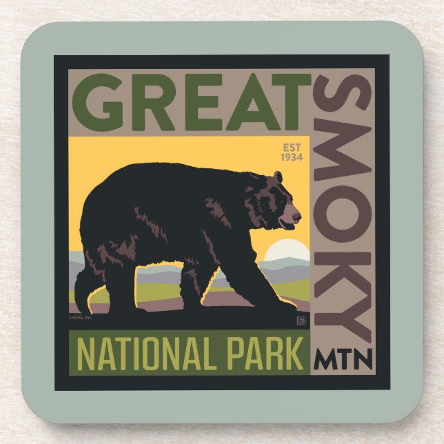 Great Smoky Mountain National Park| Bear Coaster (Front)