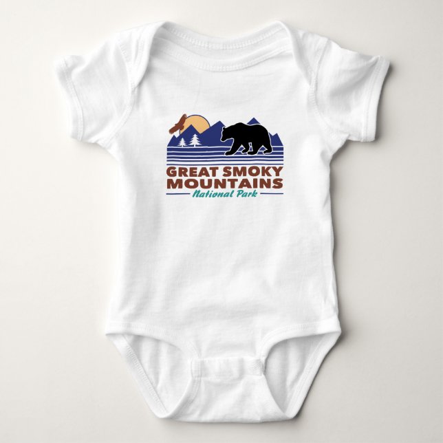 Great Smoky Mountains Baby Bodysuit (Front)
