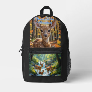 Great Smoky Mountains Deer Fawn Printed Backpack