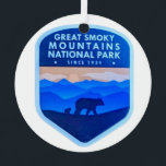 Great Smoky Mountains Metal Tree Decoration<br><div class="desc">A vintage emblem illustration for the Great Smoky Mountains National Park repurposed! Personalise the back with a trip date or message.  And, , , ,  you can keep the emblem image on the back or delete it.</div>