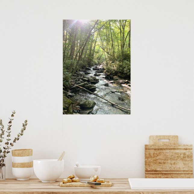 Great Smoky Mountains Mountain Stream Poster (Kitchen)