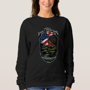 Great Smoky Mountains National Park American Flag  Sweatshirt