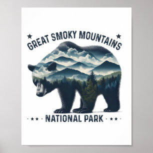 Great Smoky Mountains National Park Bear Hiking Ca Poster