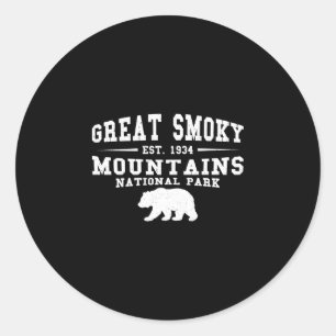 Great smoky mountains national park est 1934 classic round sticker