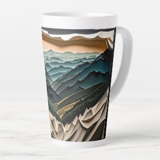 great smoky mountains national park illustration latte mug