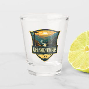 Great Smoky Mountains National Park Illustration Shot Glass