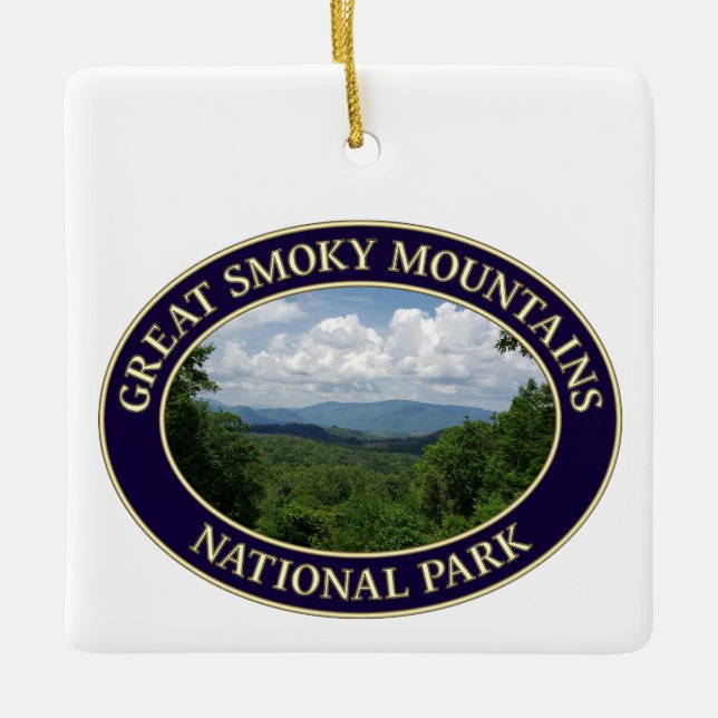 Great Smoky Mountains National Park in Tennessee Ceramic Ornament (Front)