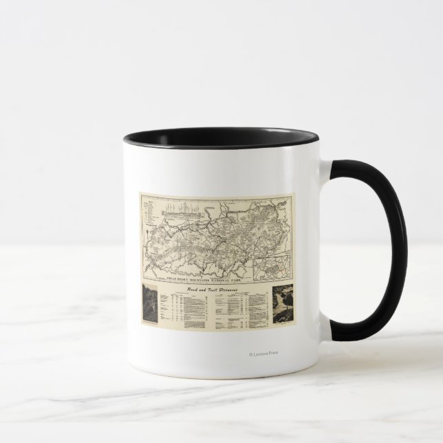 Great Smoky Mountains National Park Map Mug (Right)