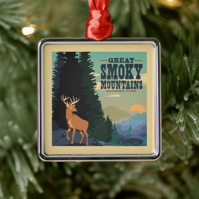 Great Smoky Mountains National Park Metal Tree Decoration (Tree)