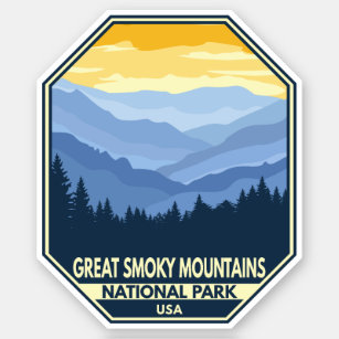 Great Smoky Mountains National Park Minimal Retro