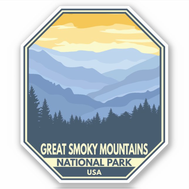 Great Smoky Mountains National Park Minimal Retro (Front)