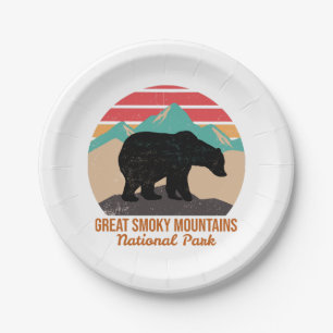 GREAT SMOKY MOUNTAINS NATIONAL PARK PAPER PLATE