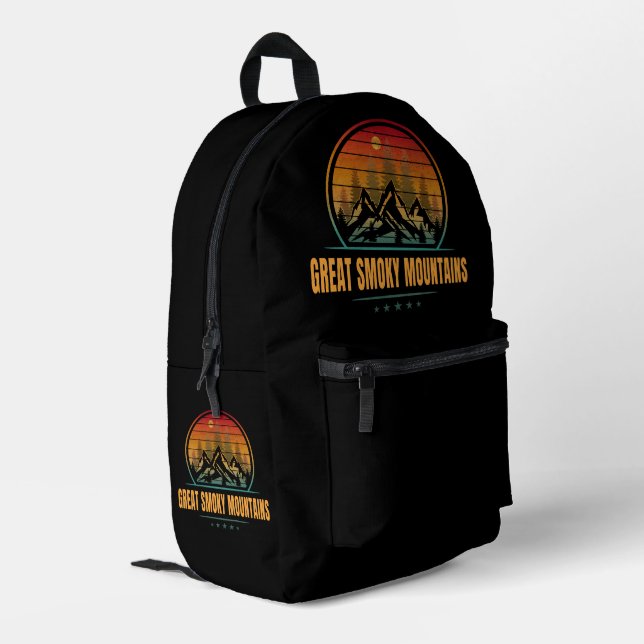 Great smoky Mountains National Park Printed Backpack (Back Corner Left)