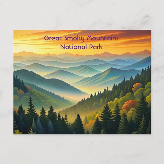 Great Smoky Mountains National Park Stylist Postcard (Front)