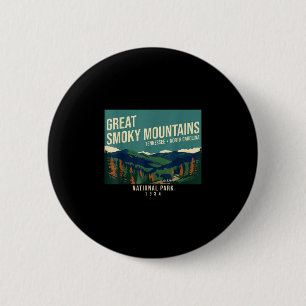 Great smoky mountains national park tennessee 6 cm round badge