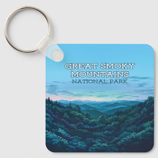 Great Smoky Mountains National Park Tennessee Key Ring (Front)