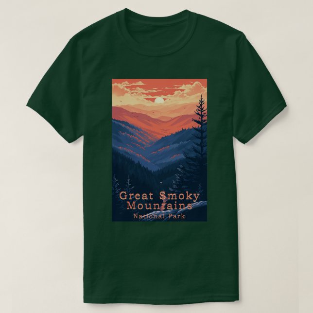 Great Smoky Mountains national park travel  4 T-Shirt (Design Front)