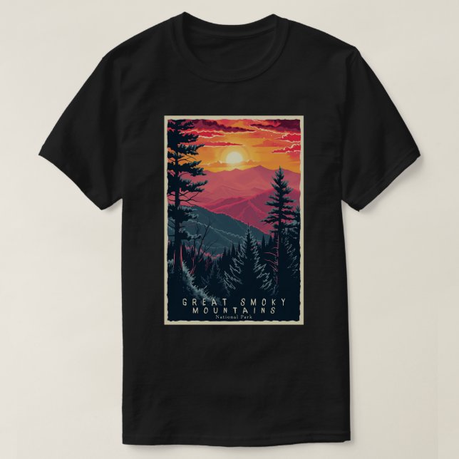 Great Smoky Mountains national park travel  9 T-Shirt (Design Front)