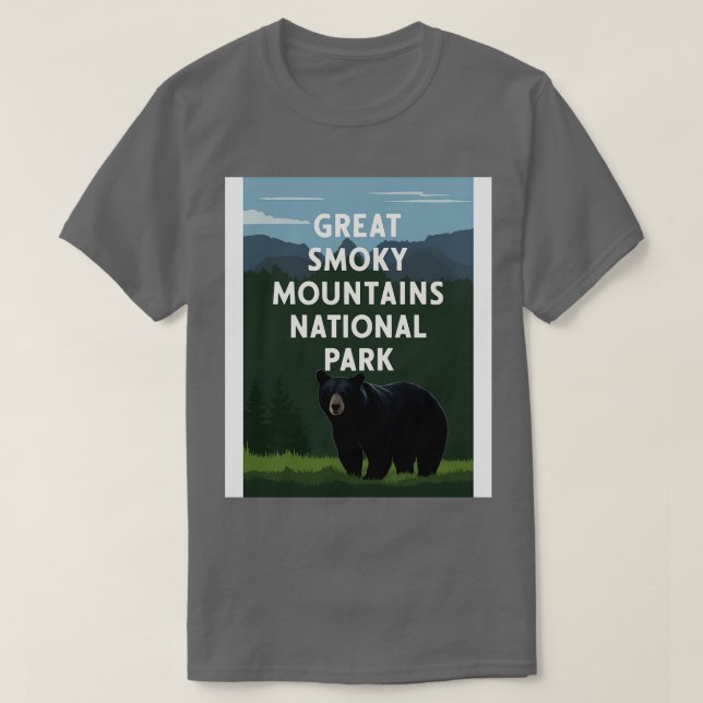 Great Smoky Mountains National Park Travel Art Bea T-Shirt (Design Front)