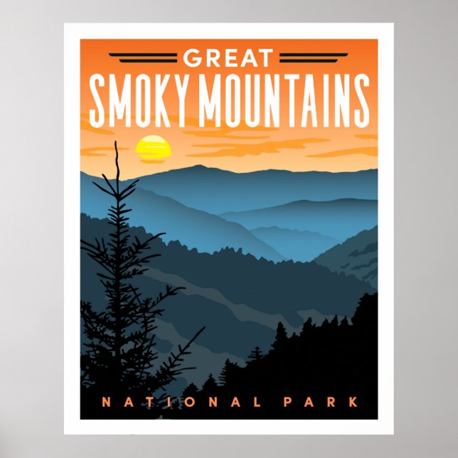 Great Smoky Mountains National Park Travel Poster (Front)