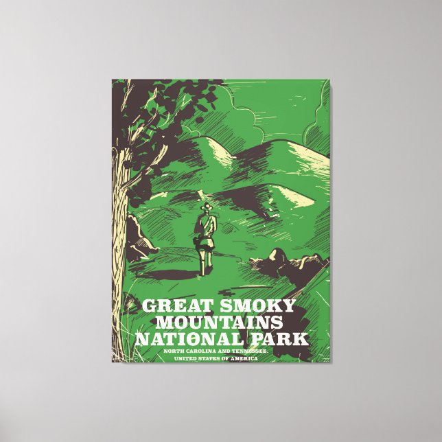 Great Smoky Mountains National Park travel poster Canvas Print (Front)