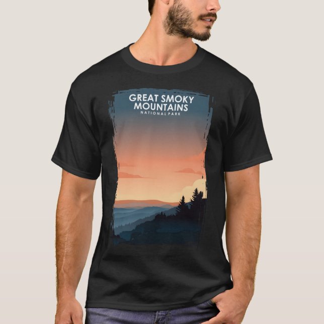 Great Smoky Mountains National Park Travel Poster  T-Shirt (Front)
