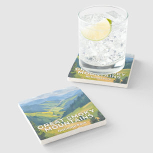 Great Smoky Mountains National Park Travel Stone Coaster
