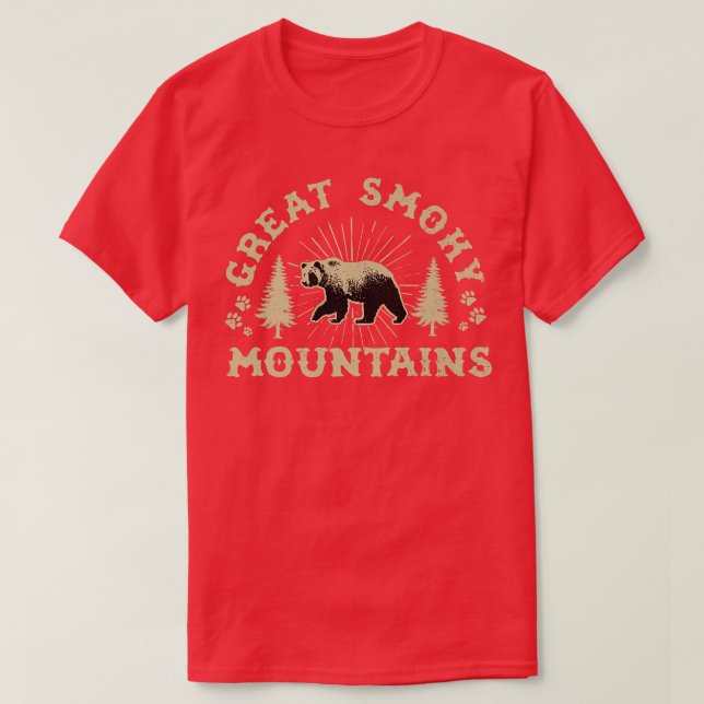 Great Smoky Mountains National Park US Black Bears T-Shirt (Design Front)