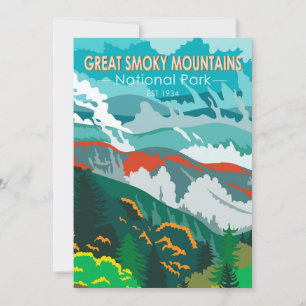 Great Smoky Mountains National Park Vintage Holiday Card