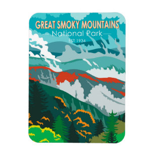  Great Smoky Mountains National Park Vintage Magnet