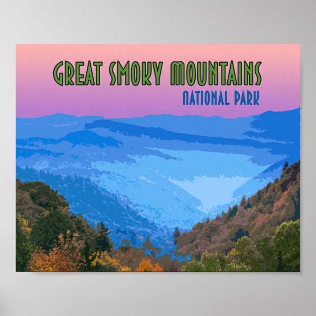 Great Smoky Mountains National Park Vintage Poster (Front)