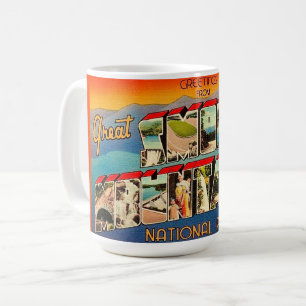 Great Smoky Mountains Park Retro Postcard Mug