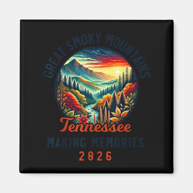Great Smoky Mountains Tennessee 2026 Geon Forge, V Magnet (Front)