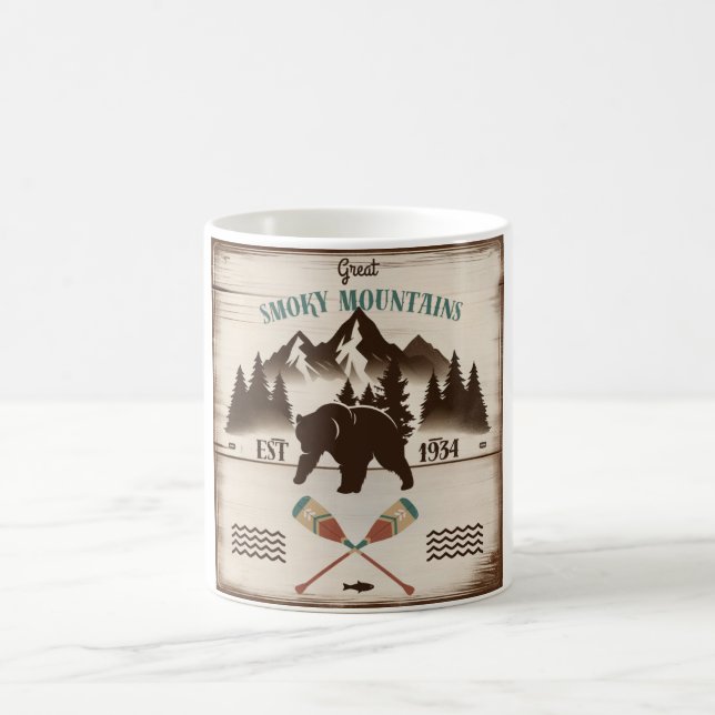 Great Smoky Mountains, TN bear Coffee Mug (Center)