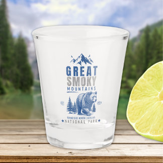 Great Smoky Mountains Vintage Bear – National Park Shot Glass
